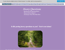 Tablet Screenshot of heavyquestions.com